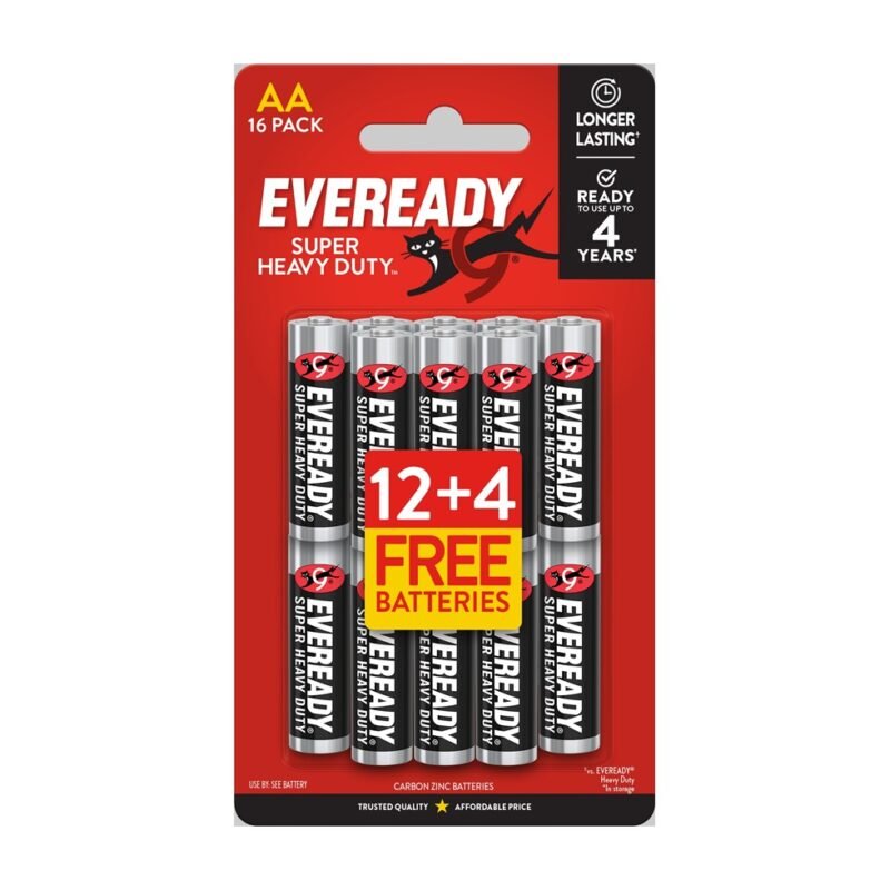 EVEREADY Super Heavy Duty AA Batteries 16 Pack