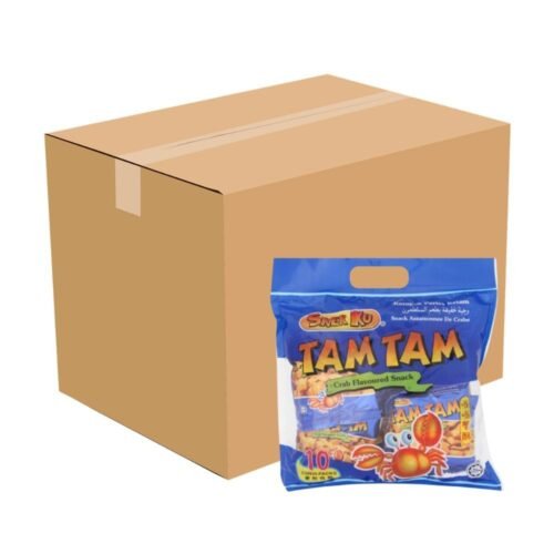 SNEKKU Tam Tam Crab Flavoured Snack 8 Packs x 20 g