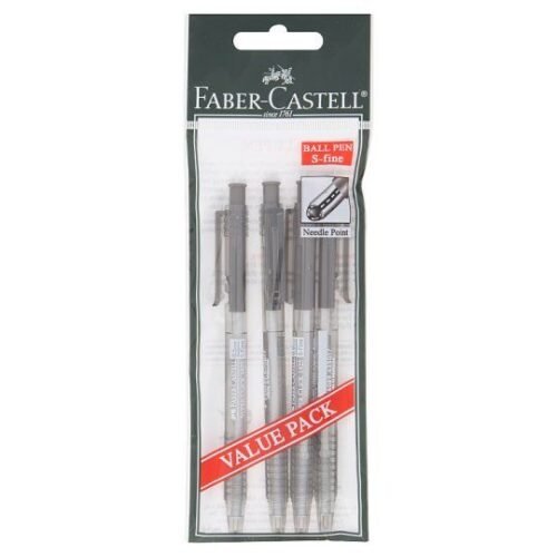 FABER CASTELL Super Click X5 Ball Pen 0.5 Black x 4