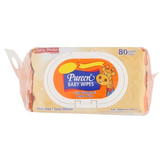 PUREEN Baby Wipes Fragrance Free 2 x 80 Sheets