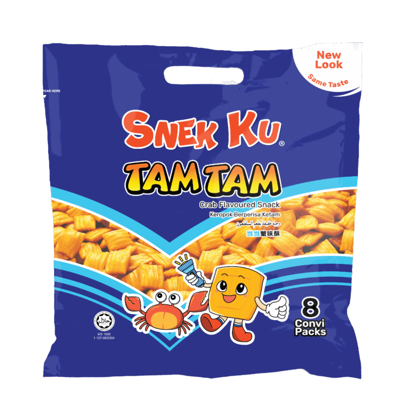 SNEKKU Tam Tam Crab Flavoured Snack 8 x 20g