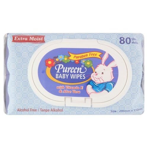 PUREEN Baby Wipes Extra Moist 80 Sheets x 2
