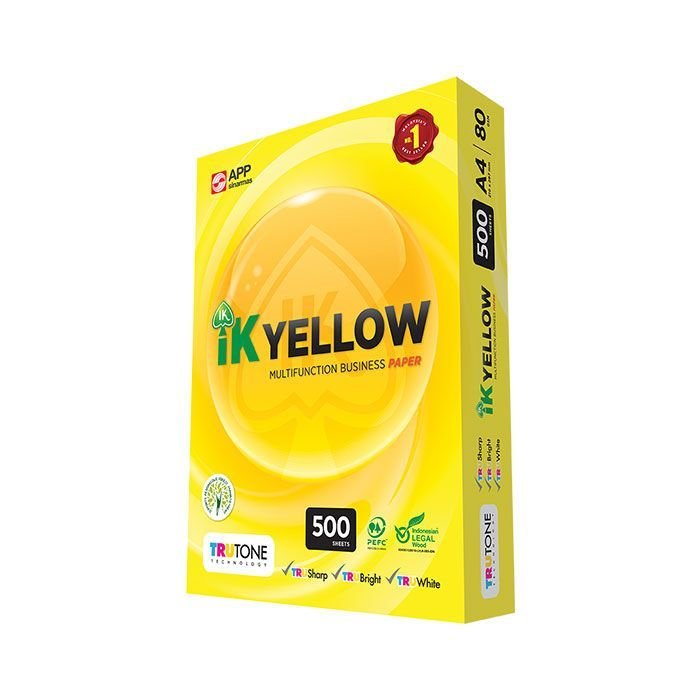 IK Yellow A4 Copier Paper 80g 500 Sheets