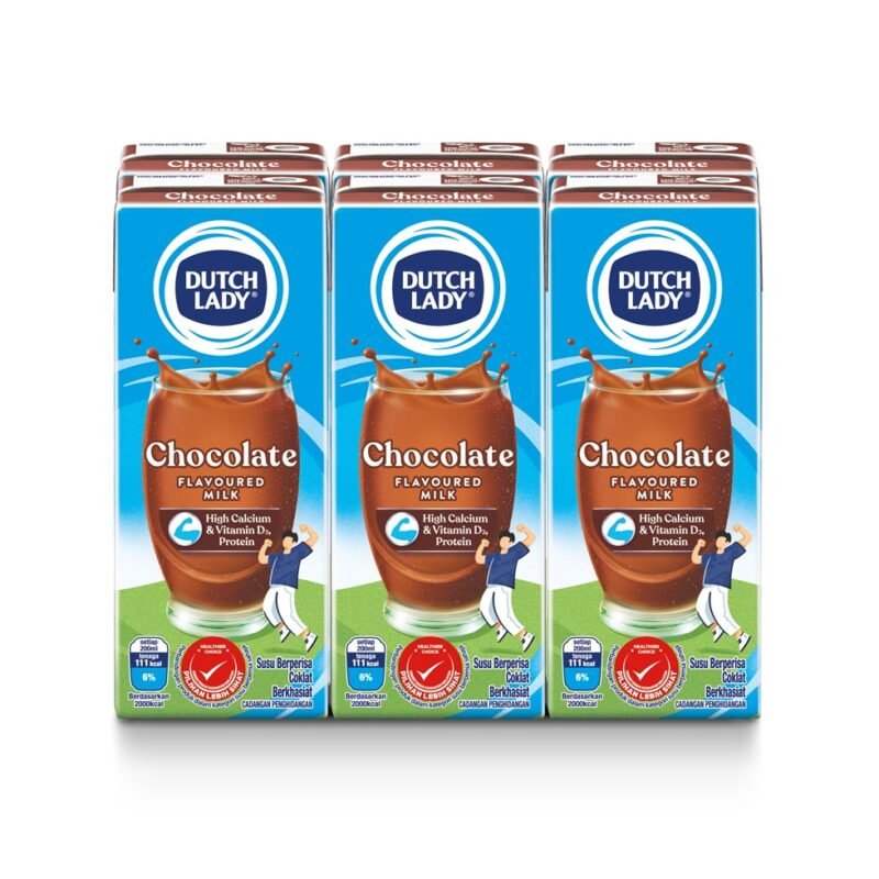 DUTCH LADY Chocolate Flavoured Milk 200 ml x 6