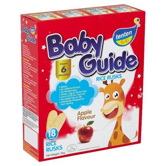 TENTEN Baby Guide Apple Rice Rusks 36 g x 18