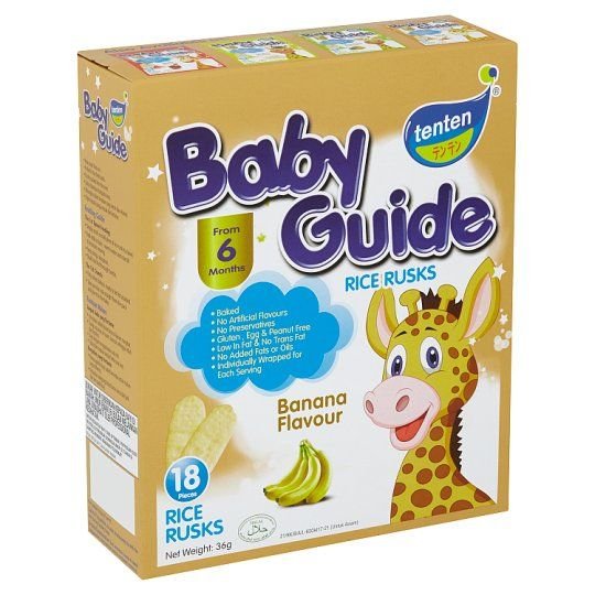 TENTEN Baby Guide Banana Rice Rusks 36 g