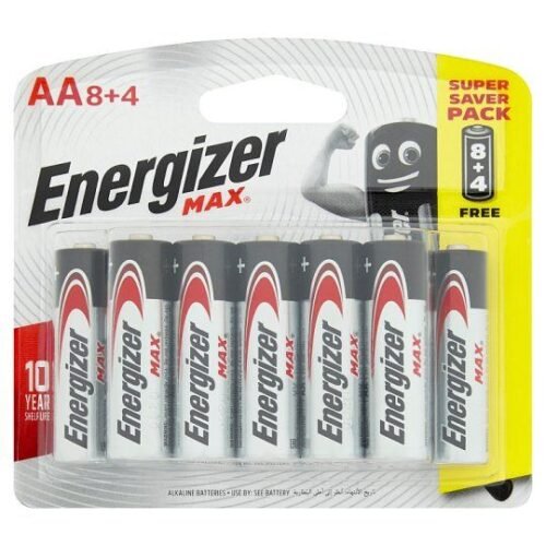 Energizer Max AA Batteries 8+4 Pack