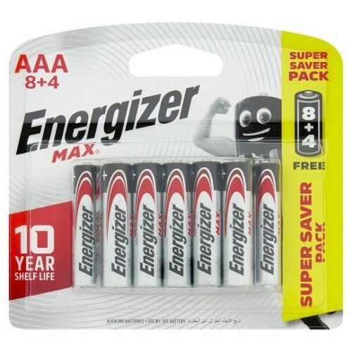 Energizer Max AAA Alkaline Batteries 12 Pack