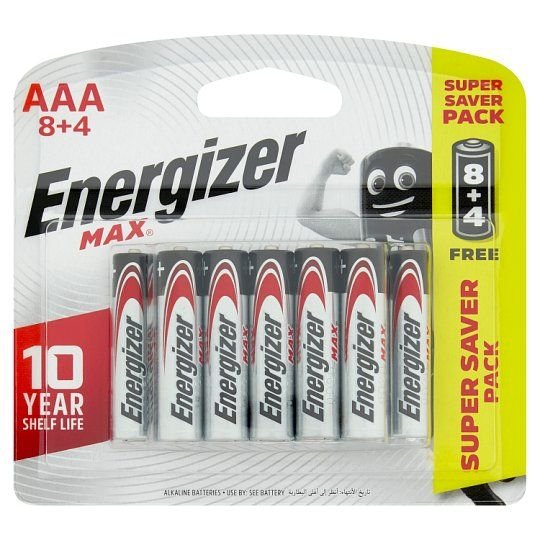 Energizer Max AAA Alkaline Batteries 12 Pack