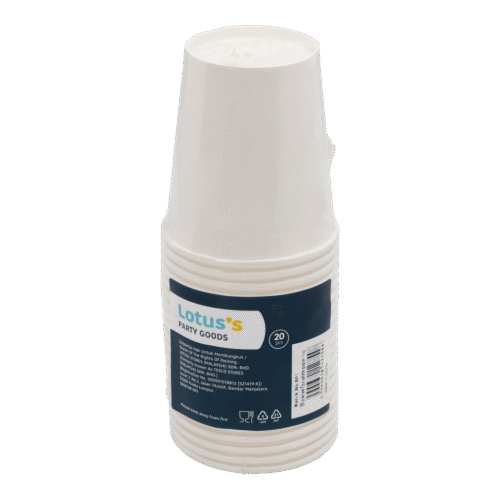 LOTUSS White Paper Cup 7 oz x 20