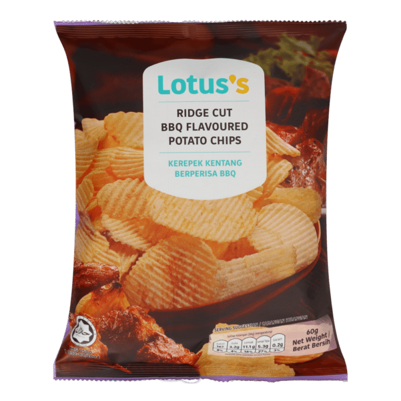 LOTUSS Ridge Cut BBQ Flavoured Potato Chips 60 g