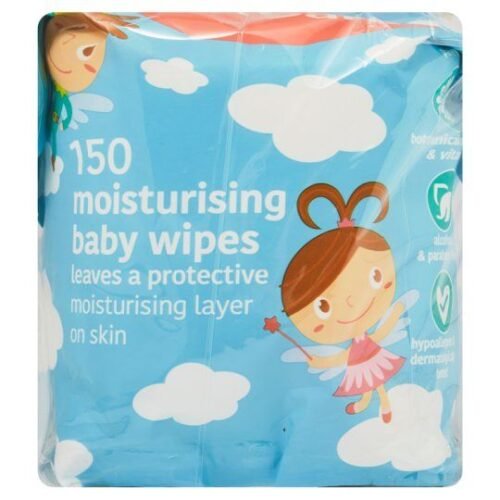 LOTUSS Cute+Care Moisturising Baby Wipes Refill 150 Wipes x 2