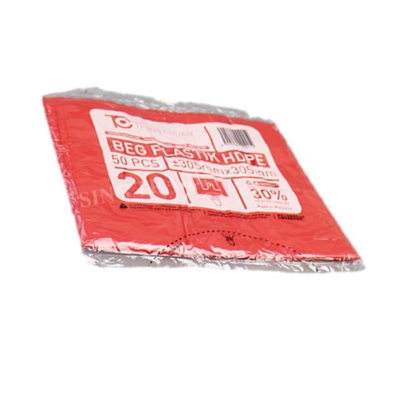 TC HDPE Singlet Bag SB20 12x12 Inch 50 Pieces