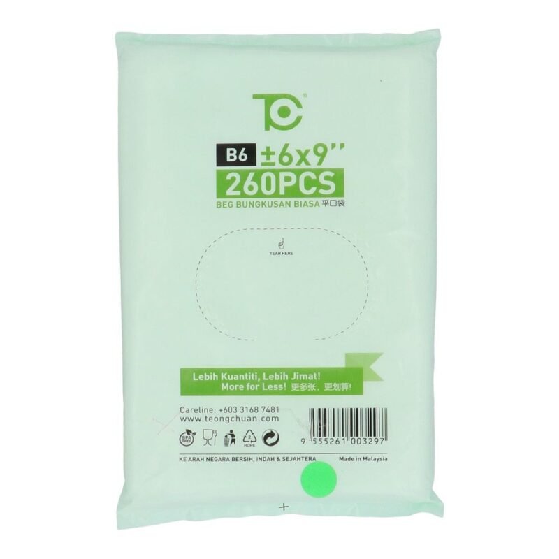 Teong Chuan HDPE Plastic Nipis B6 6x9 Inch x 260