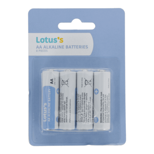LOTUSS AA Alkaline Batteries 8 Pieces