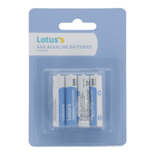 LOTUSS AAA Alkaline Batteries x 8