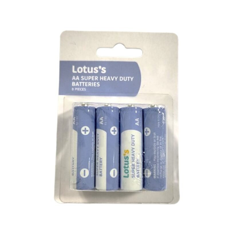 Lotus's Super Heavy Duty AA Batteries 8 Pieces