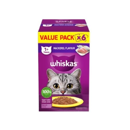 WHISKAS Value Pack Mackerel 6 x 80 g