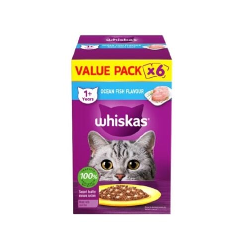 WHISKAS Value Pack Ocean Fish 6 x 80 g