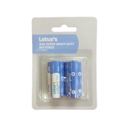 LOTUSS AAA Super Heavy Duty Batteries x 6