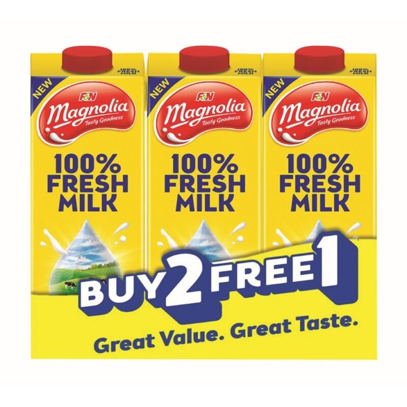 MAGNOLIA 100% Fresh Milk 1 L x 3